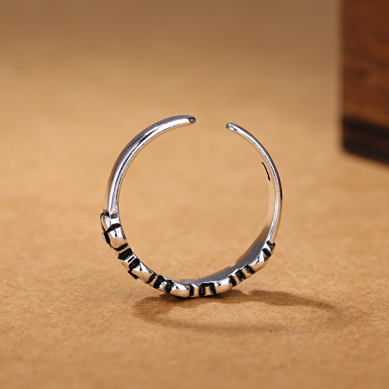 925 Sterling Silver Retro Flow - Statement Cocktail Ring 评论和价格