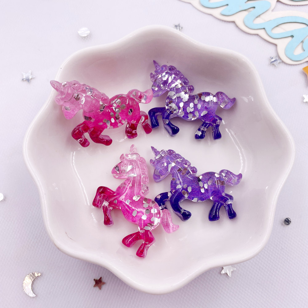6PCS Colorful Resin Glitter 3D - Paradise Jewelry & Watches Llc 评论和价格