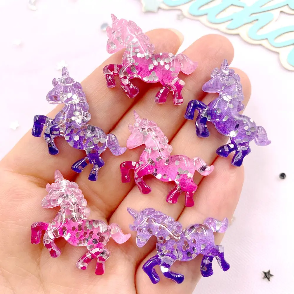 6PCS Colorful Resin Glitter 3D - Paradise Jewelry & Watches Llc 评论和价格