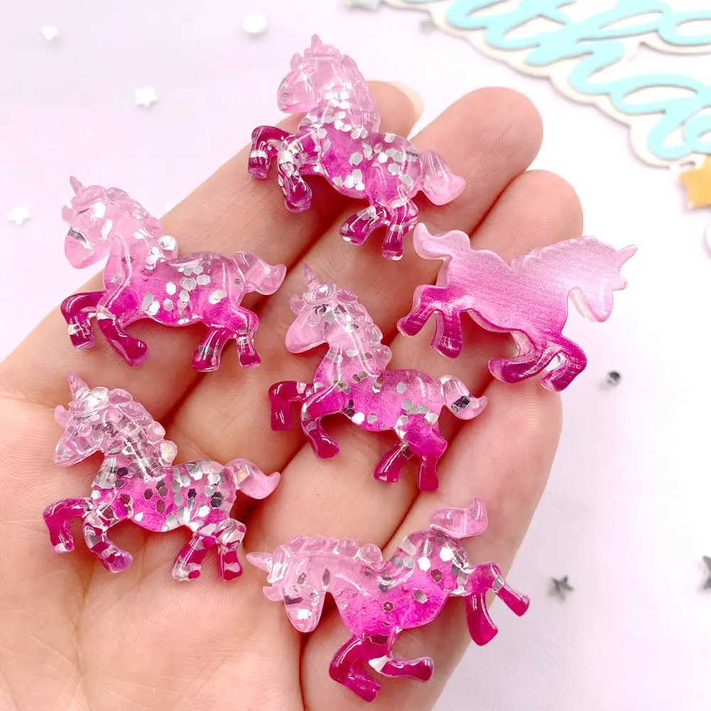6PCS Colorful Resin Glitter 3D - Paradise Jewelry & Watches Llc 评论和价格