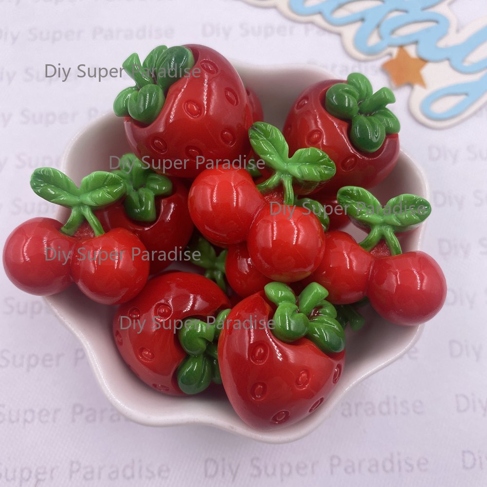 8PCS Resin Kawaii Colorful Red - Paradise Jewelry & Watches Llc 评论和价格