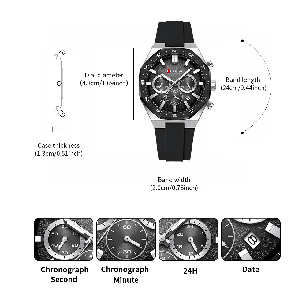 CURREN Fashion Casual Men Spor - Jewellery Watch 评论和价格