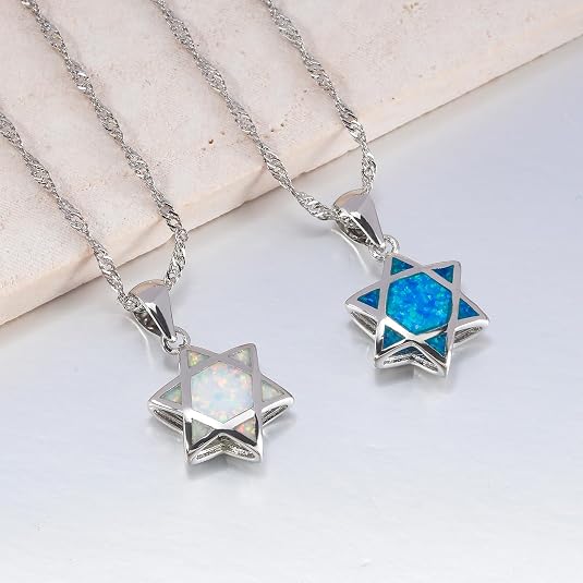 Star of David Opal Pendant Nec - Jewelry & Watches Vitopoulos Reviews 评论和价格