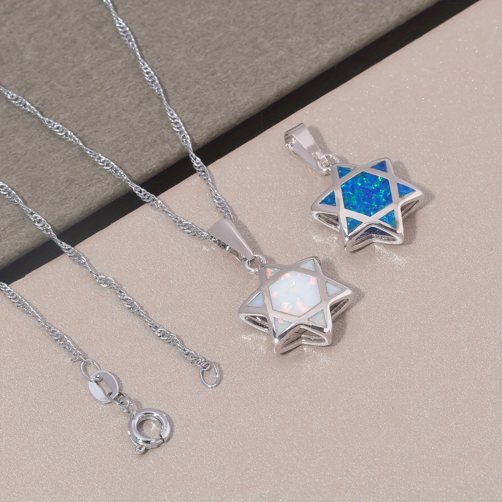 Star of David Opal Pendant Nec - Jewelry & Watches Vitopoulos Reviews 评论和价格