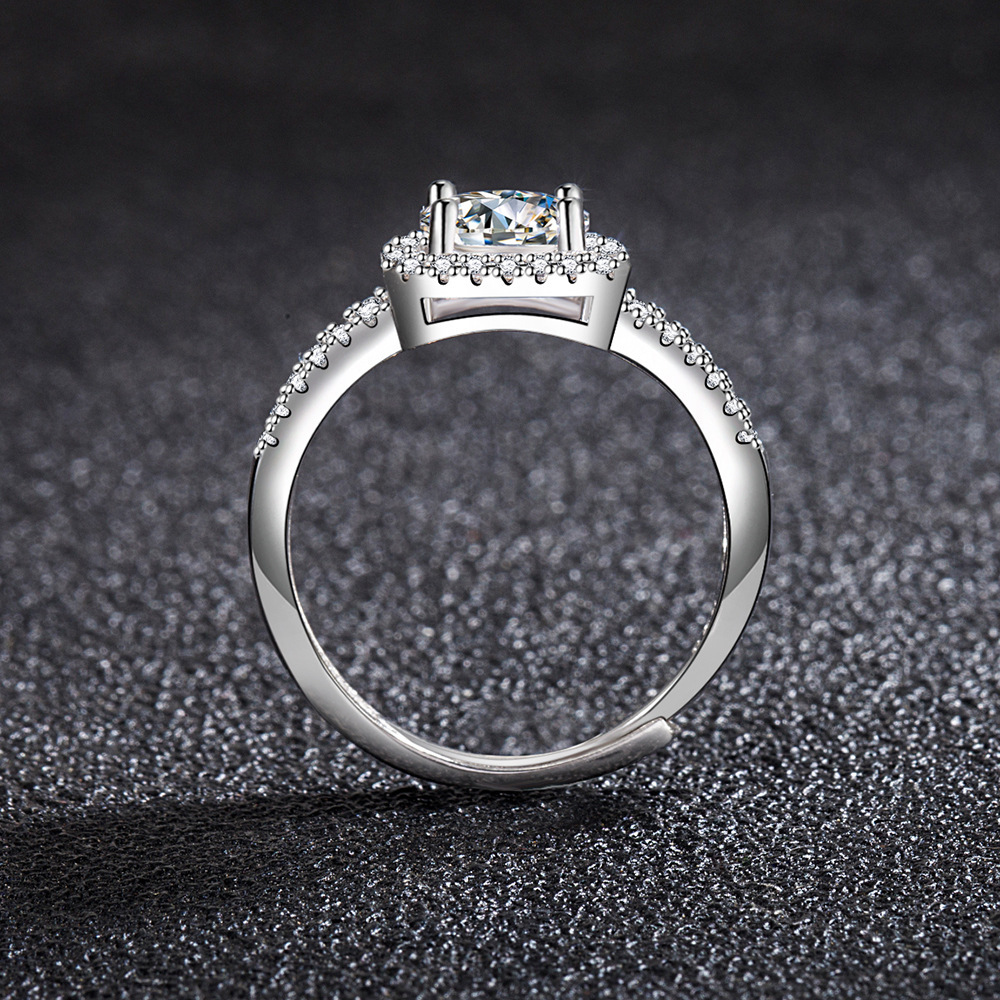 New 925 Sterling Silver Ring S - Statement Cocktail Ring 评论和价格